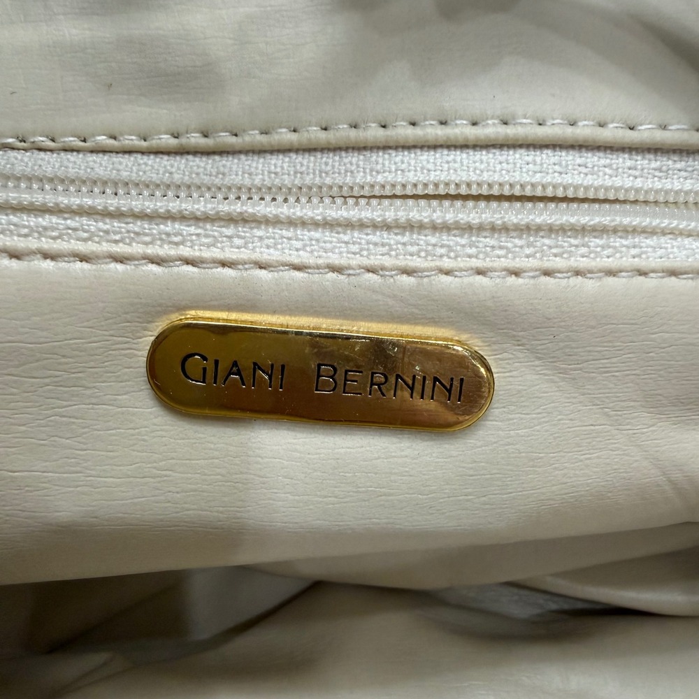 Giani Bernini Vintage Leather Crossbody Bag Multicolor 3D Twee Color Block White - Picture 5 of 9